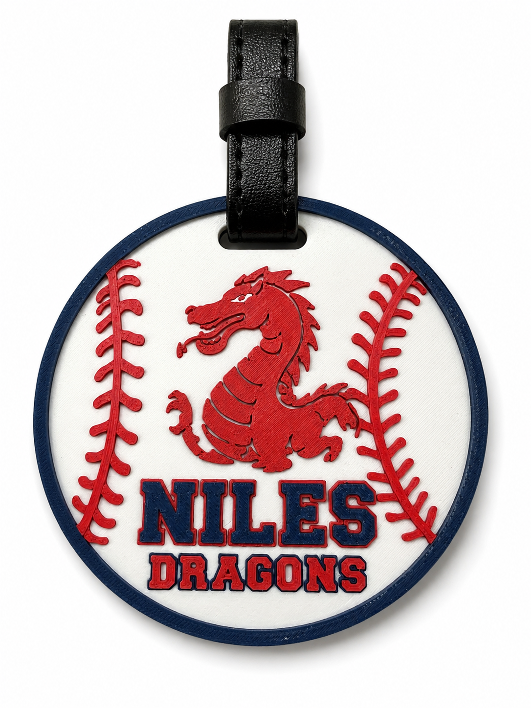 NIL-006 Baseball Dragons bag tag