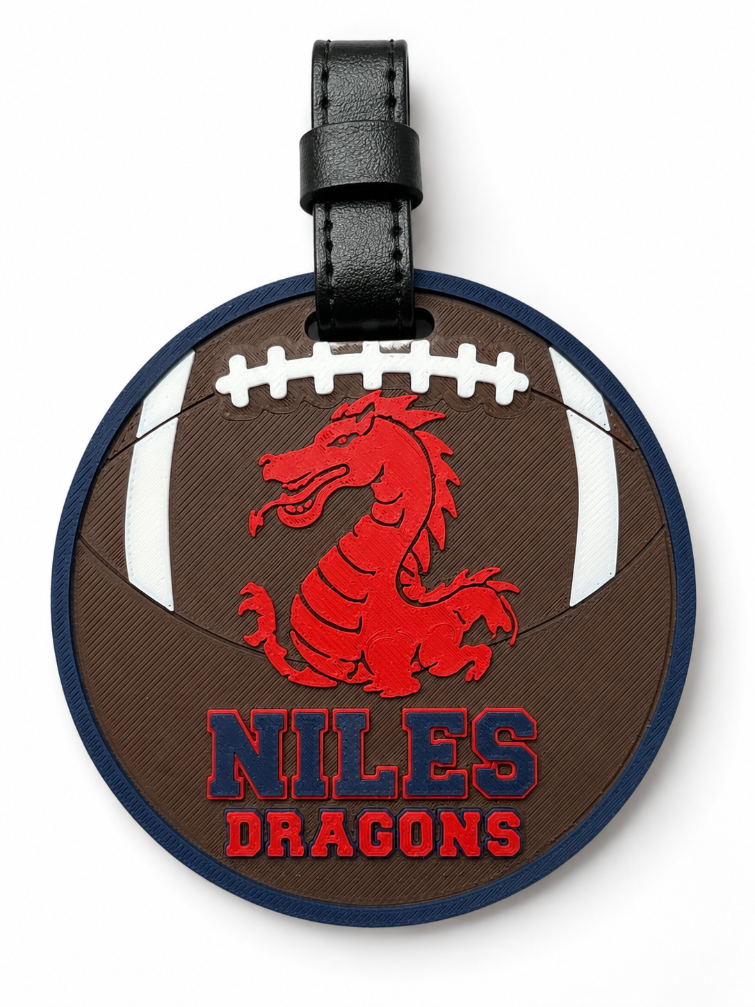 NIL-005 Football Dragons bag tag