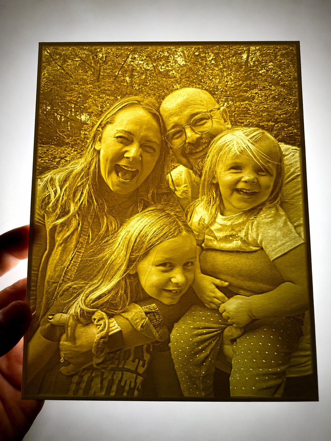 Lit lithophane keepsake